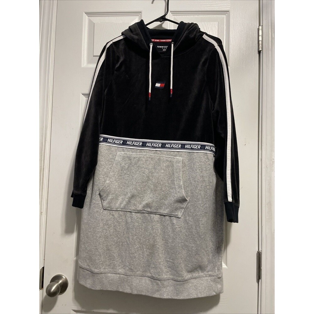 Tommy Hilfiger Dress Sweater Black And Gray Size XL Long Sweater